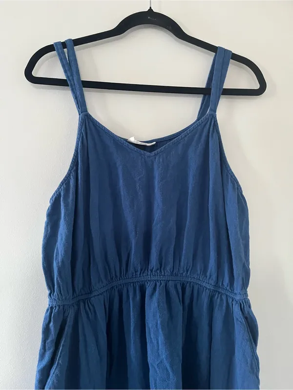Universal Thread Blue Cotton Sleeveless Midi Dress XXL Coastal Beach Travel - Image 2