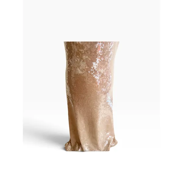 Bardot Maxi Dress Women's XL Nude Shimmering Ramira Sequin Spaghetti Straps - Image 7