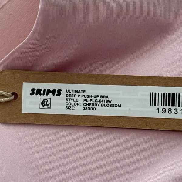 Skims Ultimate Deep V Plunge Pushup Bra Cherry Blossom Size 38DDD - Image 9