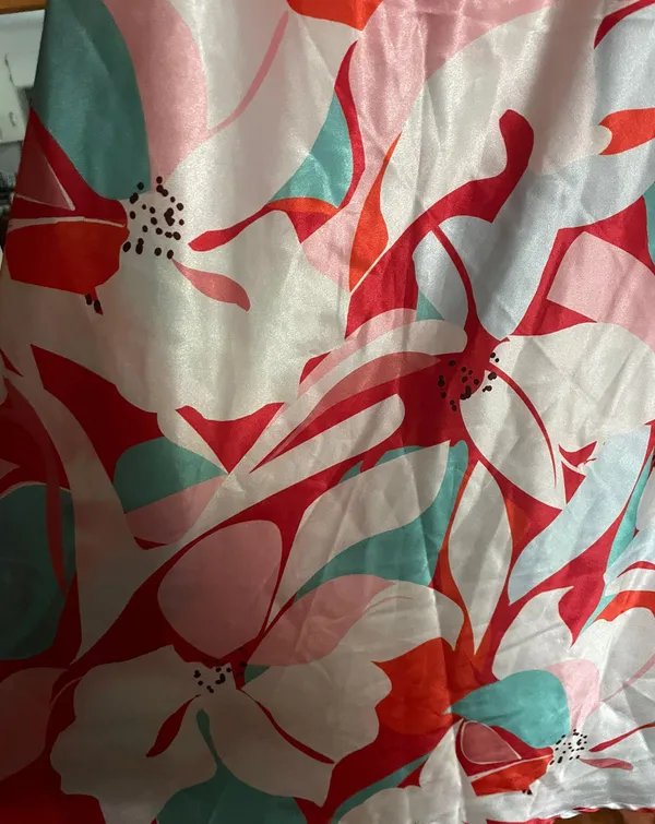 Floral Silk Slip Dress - Image 3