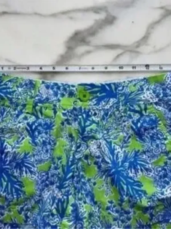 Lilly Pulitzer The Callahan Shorts in Limeade Floral Coral Patriot Shorts - Image 8