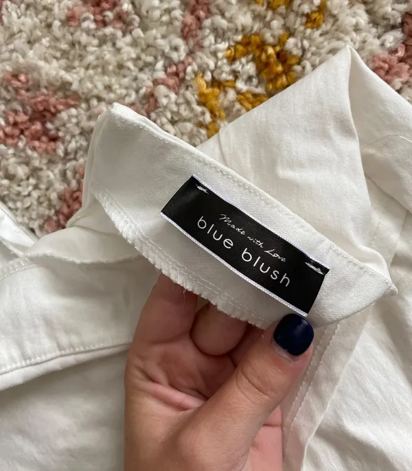Blue Blush White Envelope Skort - Image 3