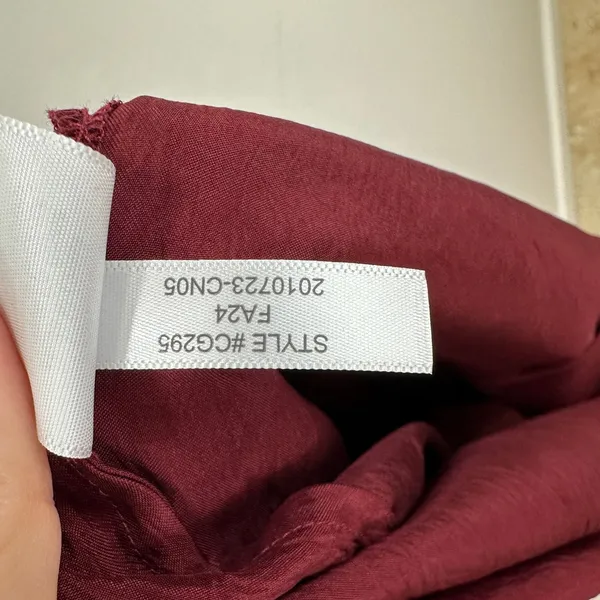J.Crew Cross Back Dress Textured Satin Slip Burgundy Evening Formal US 14 NWT - Image 9