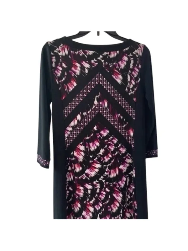 White House Black Market Dress, Size S, Black & Purple - Image 5