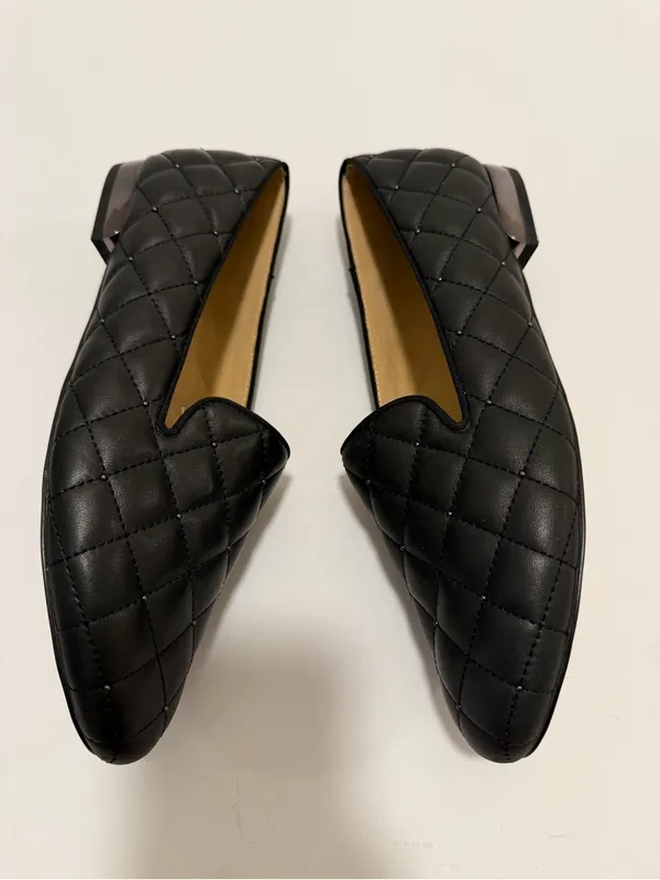 TALBOTS Ryan Stud Quilted Loafer Black Size 9 - Image 3