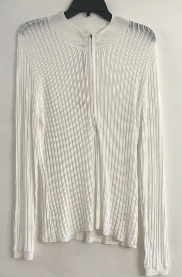 Calia Women's Quarter Zip Sweater in Pure White size XXL NWT - Image 2