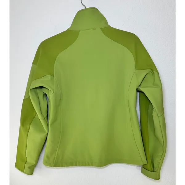 Marmot Womens Jacket Softshell M Green Fleece Lined Wind Resistant Hiking Coat - Image 2