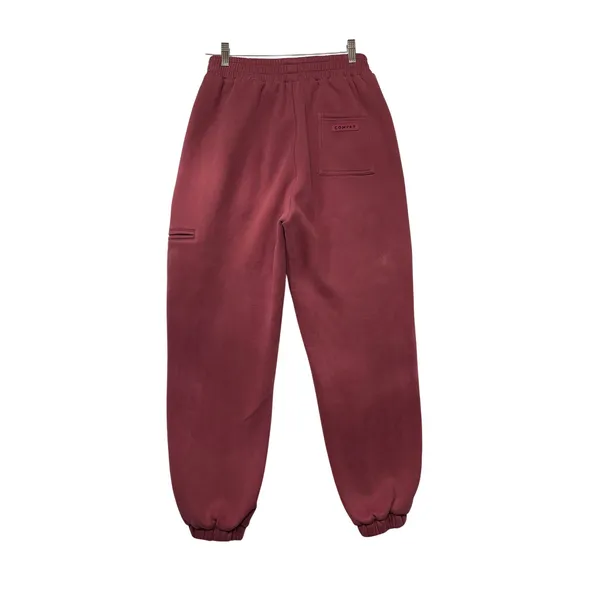 Comfrt Airplane Mode Signature Fleece Sweatpants‎ Maroon Red Joggers Womens M - Image 5