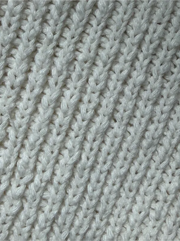 Moon & Madison Knit Hooded Zip Women Sweater in Off-White - L - Image 6