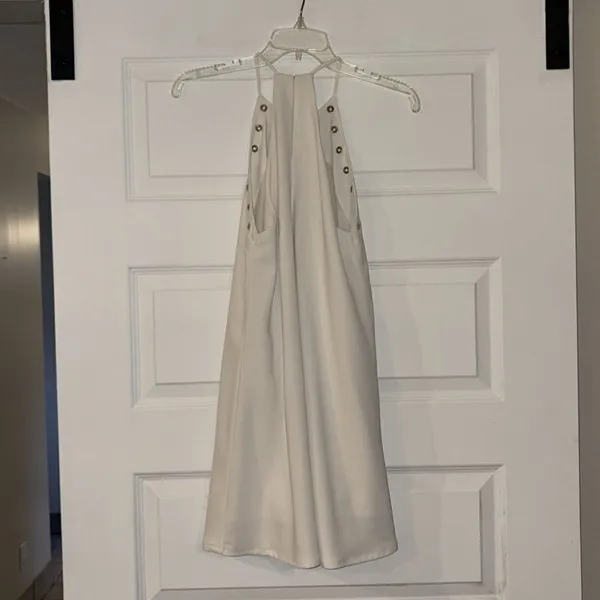 Amanda Uprichard Montauk Mini Ivory Grommet Dress - Image 4