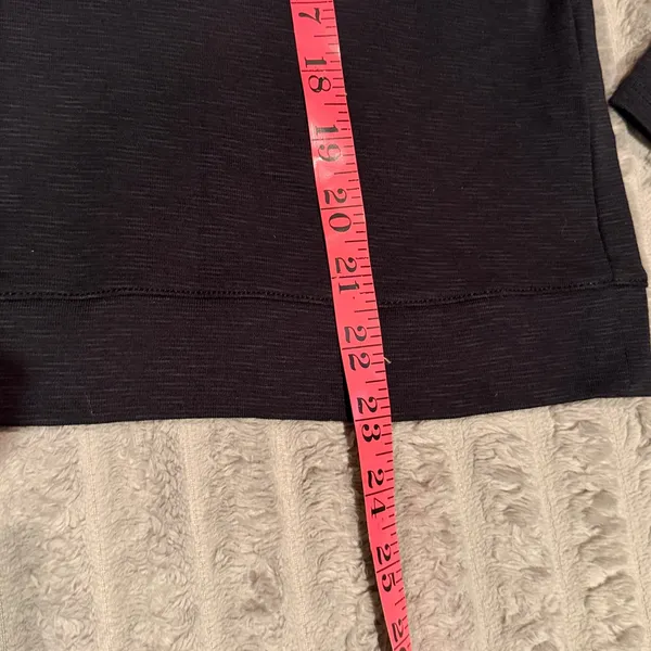 Rachel Zoe Womens Long Sleeve Slub Knit Crewneck Top Charcoal Gray Black Large - Image 4