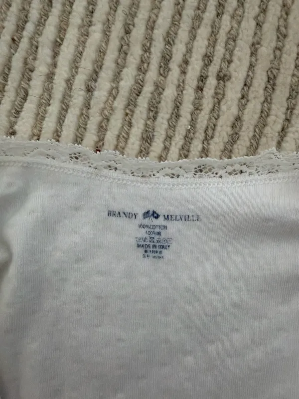 Brandy Melville Heart Tank Top lace trim - Image 3