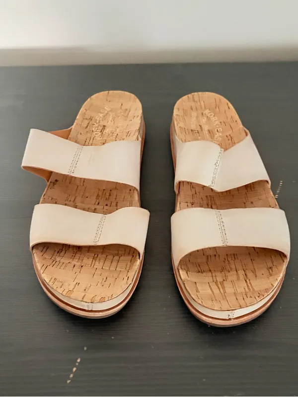 Kork-Ease Tutsi Dual Band Sandal Leather Slip On Natural Comfy Minimalist Size 8 - Image 2