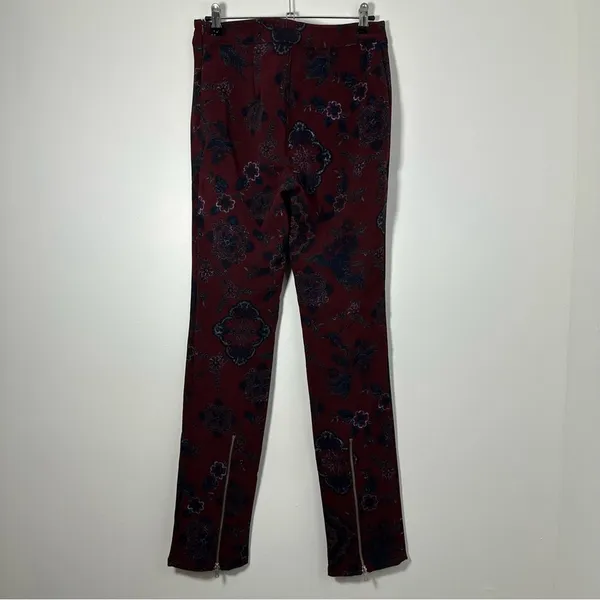 Urban Outfitters Women’s Burgundy Patterned Pull On Pants Size M NWT - Image 3