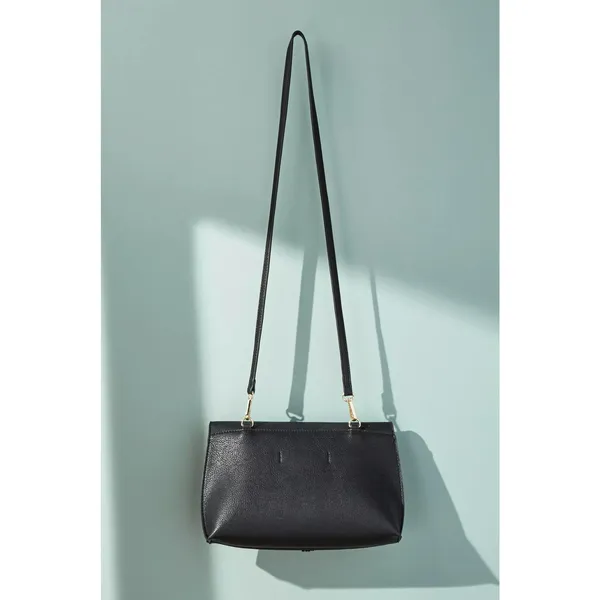 Anthropologie Dreia Envelope Crossbody Bag Black Medium Bag Tassel Faux Leather - Image 3
