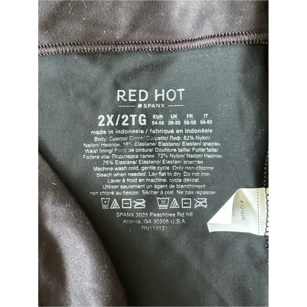 Red Hot by Spanx Black High-Rise Shapewear Shorts - Image 3