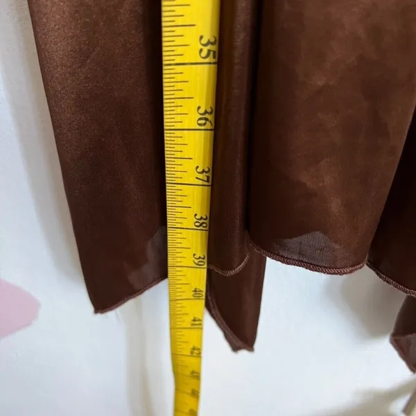Windsor Brown Beaded Babydoll Dress, Y2K, Boho, Vintage, Retro, Elegant, Formal, Medium‎ - Image 5