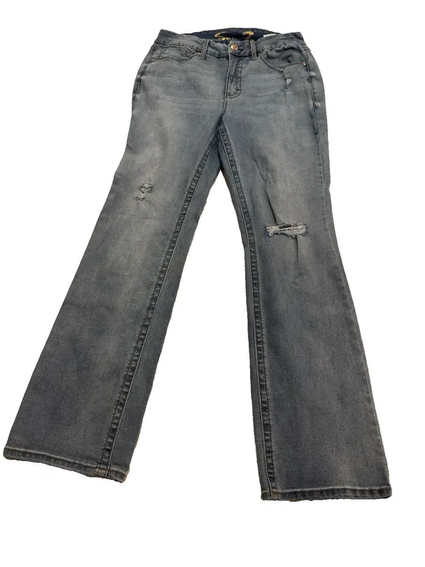 7 For All Mankind Tummy less High Rise Slim Bootcut Medium Wash Jeans Sz 12 - Image 3