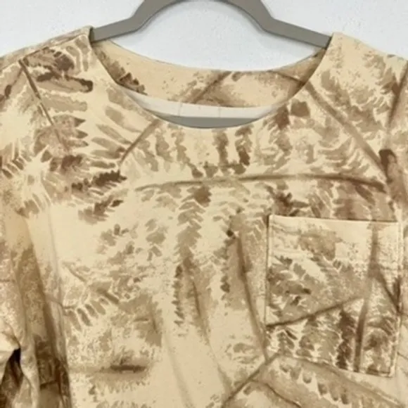 REI Co-op‎ Long Sleeve Pocket T Shirt Fern Botanical Print Women's Large - Image 2