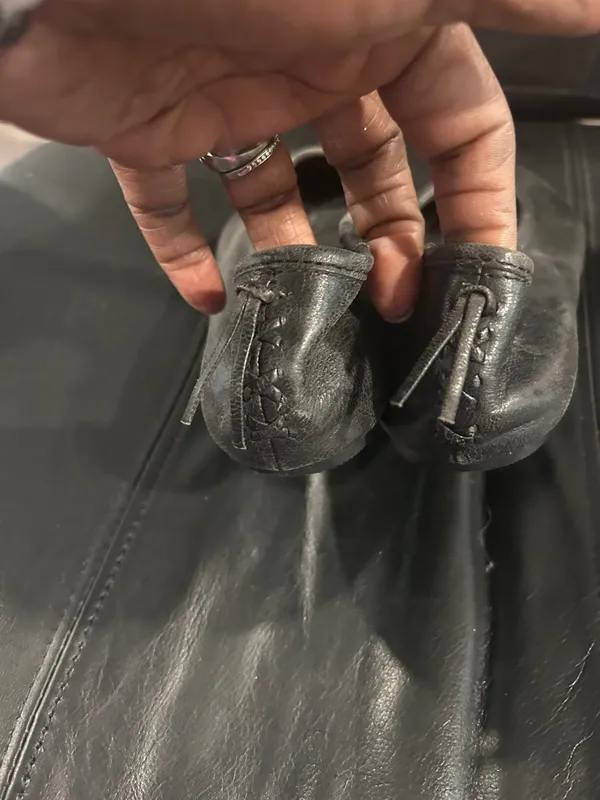 Frye Black Leather Pointed Ballet Flats - Image 5