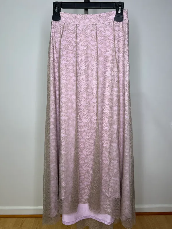 Free People Shape Of You Lilac Purple Lace Set Strapless Top Skirt - Image 14