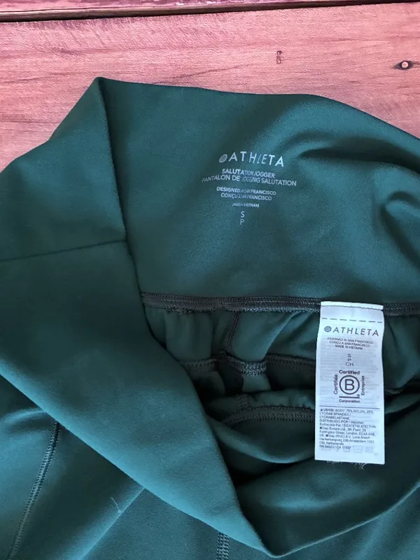 Athleta Salutation Jogger High Rise Lounge Pants - Size S - Forest Green - Image 9