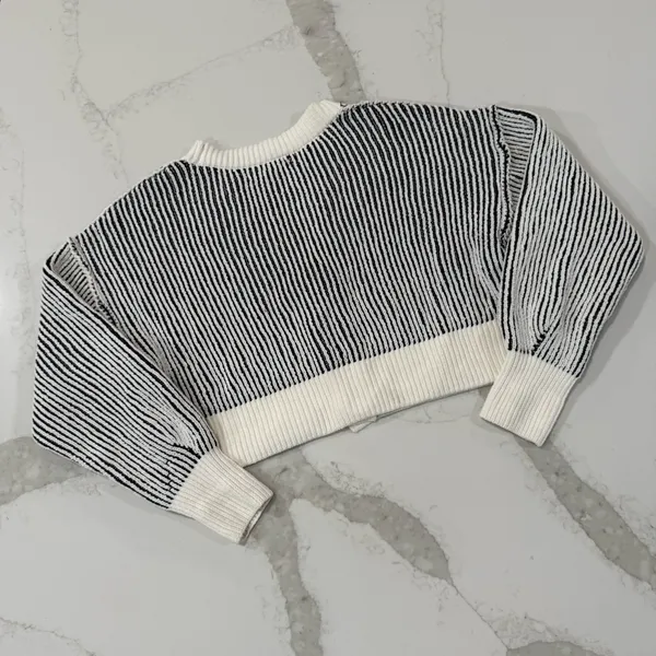Altar’d State Maria Ribbed Chenille Balloon Sleeve Cardigan Sweater Women’s XXS - Image 10