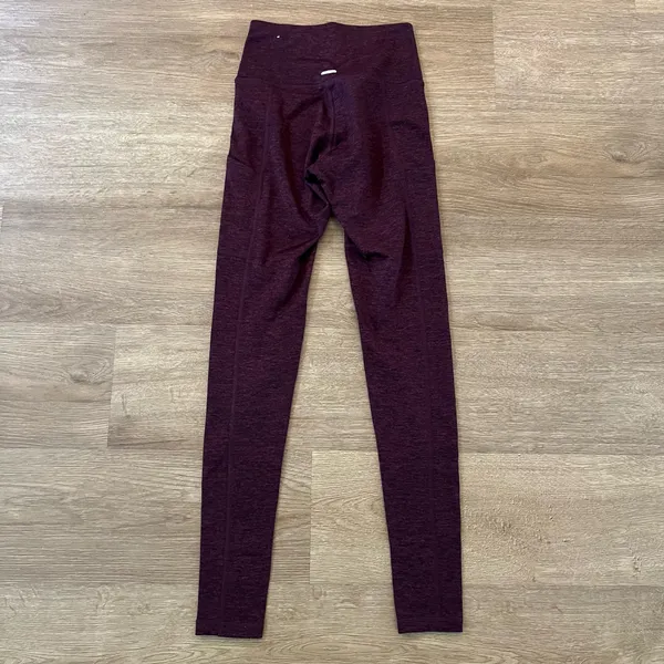 Aerie High Rise Burgundy Maroon Pocket Leggings Tights - Image 4