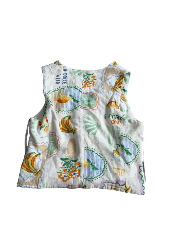 PAPER HEART Dolce Vida Tie Front Top Size Medium - Image 2