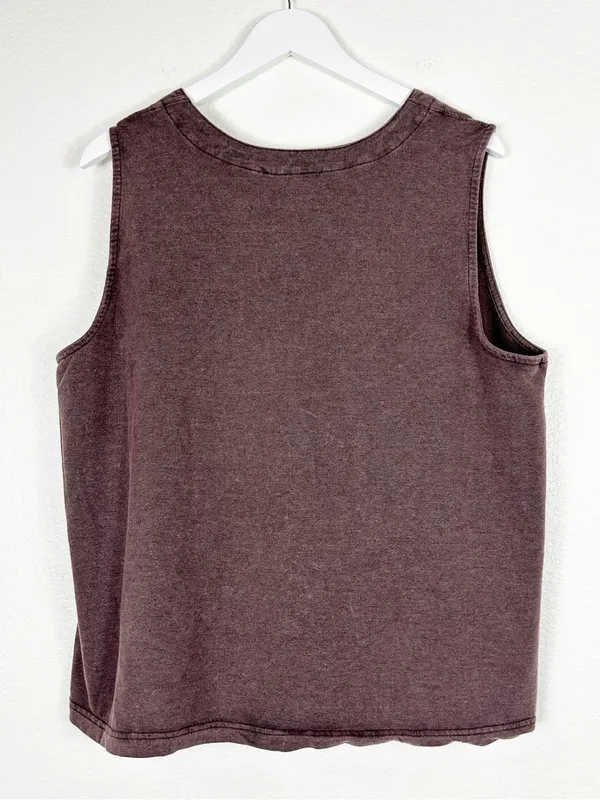 NWT Jane + Delancey cotton brown button up sleeveless top minimalist size 2X NEW - Image 2