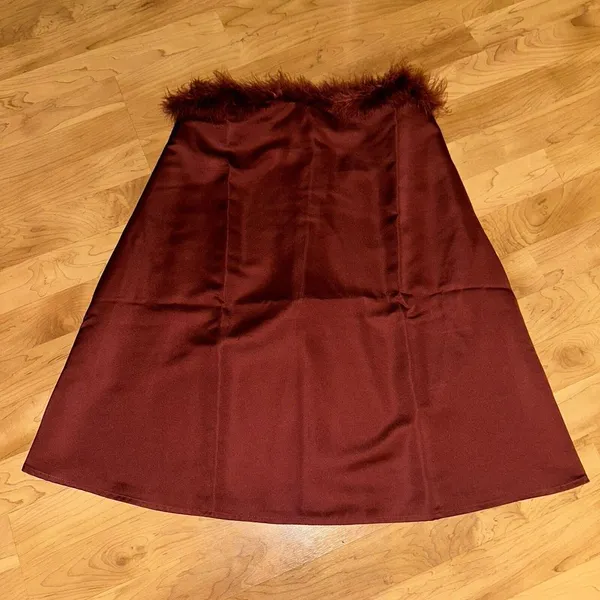 we wore what faux‎ fur strapless satin dress Size 6 - Image 7
