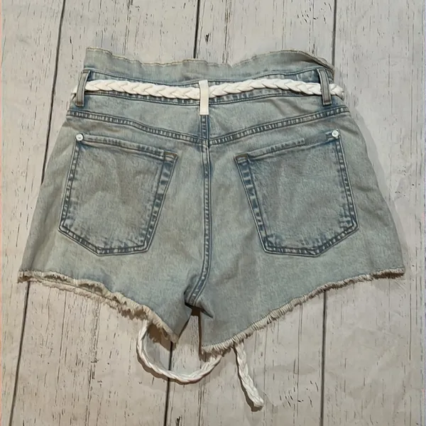 7 for all mankind blue denim shorts - Image 4