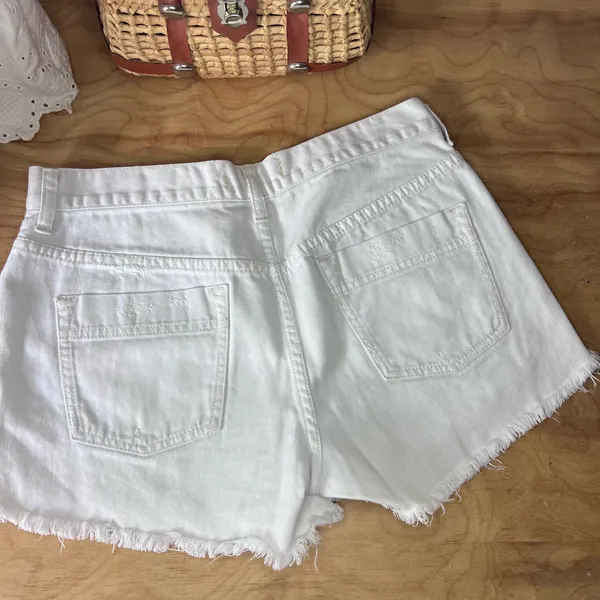 Free People Gold Geo Embroidered Hight Waist Shorts - Image 2
