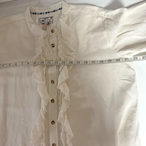 Anthro l Pilcro Ruffled Placket Shirt - Image 7