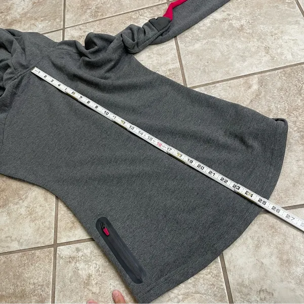 GYMSHARK Womens sz Small Light Gray Zip Pocket Thumbhole Hoodie Active Jacket‎ - Image 10