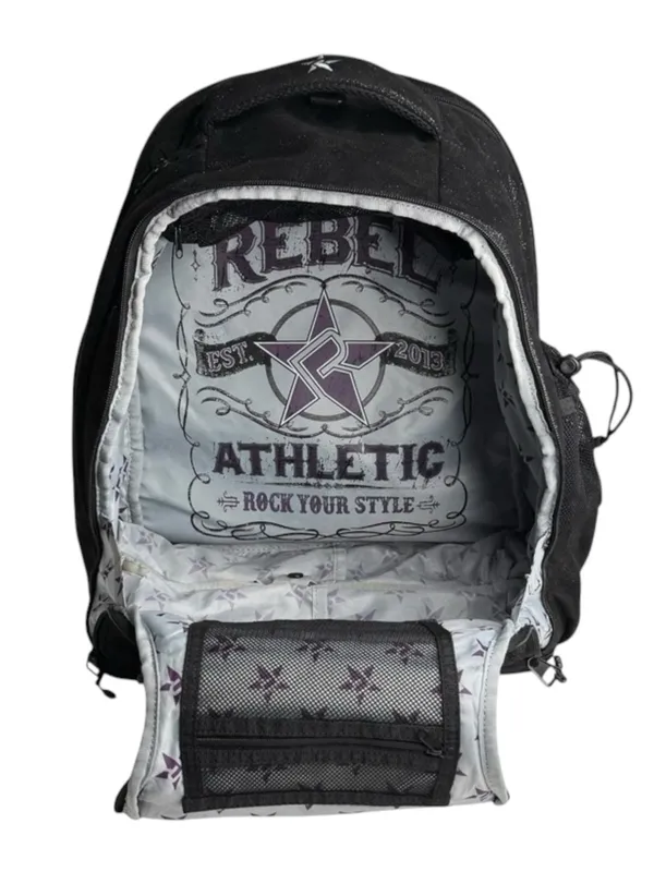 Rebel Athletic 𒀭Dream Bag Cheerleading Backpack 𒀭Expandable Cheer Bag 𒀭 Black - Image 10