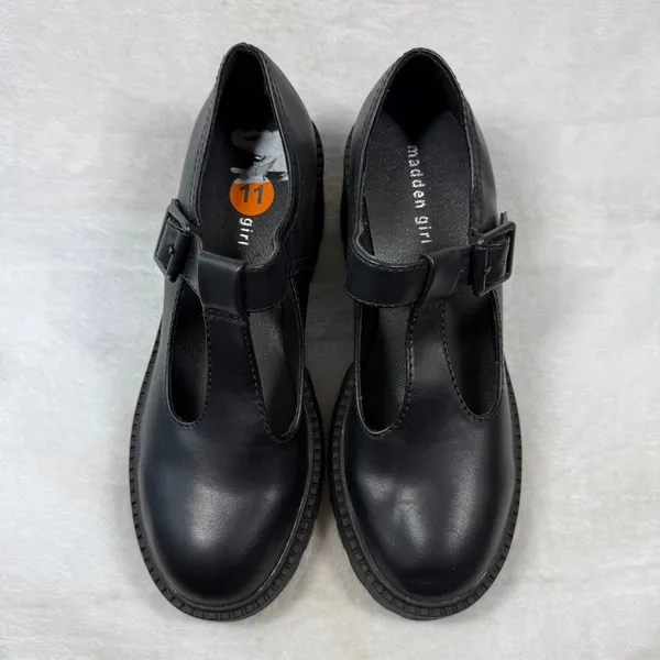 Madden Girl Tulsa Black T-Strap Platform Mary Jane Lug Sole Shoes Womens 11M - Image 3