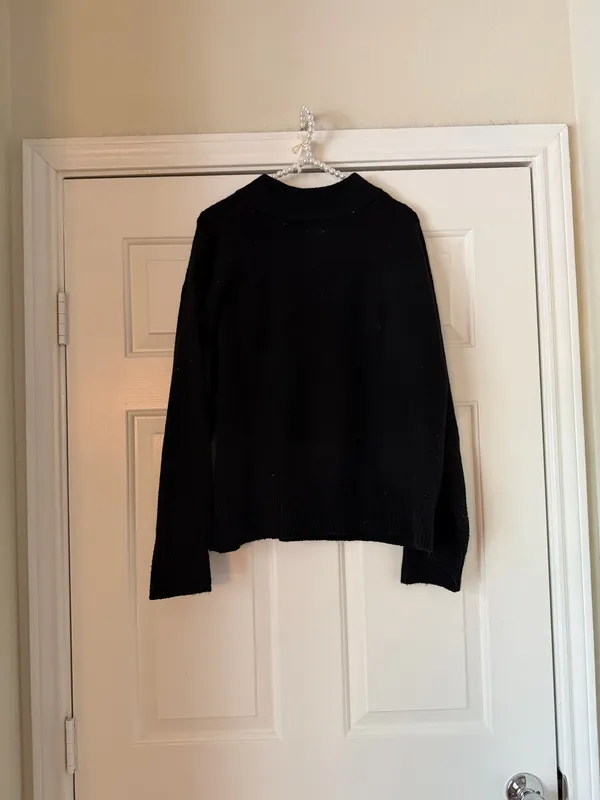 A New Day Black Mock Neck Bonjour Sweater - Image 6