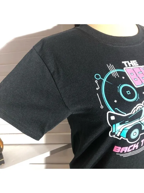 Gildan Back to the Future T-Shirt Black Medium Cotton - Image 7