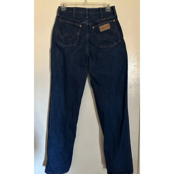 Vintage USA Made Wrangler Dark Wash High Rise Jeans - Size 12 x 32 (13MWZMR) - Image 3