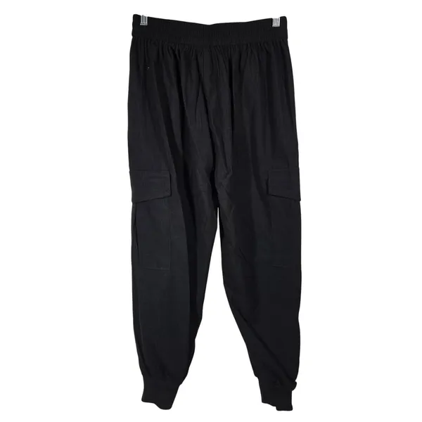 AREA STARS Black Corduroy Cargo Jogger Pants Women's Size Medium‎ - Image 2