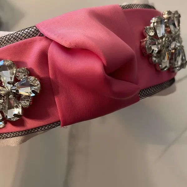 Elegant Pink Embellished Headband - Image 7