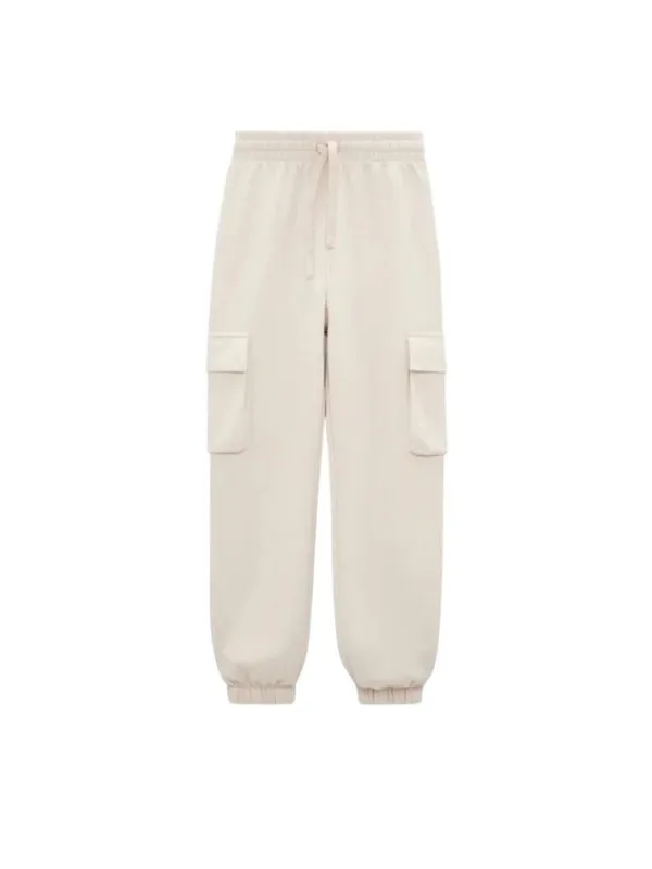 Zara Cargo Jogger Sweatpants Beige L NWT Neutral Minimalist Casual Spring Cozy - Image 2