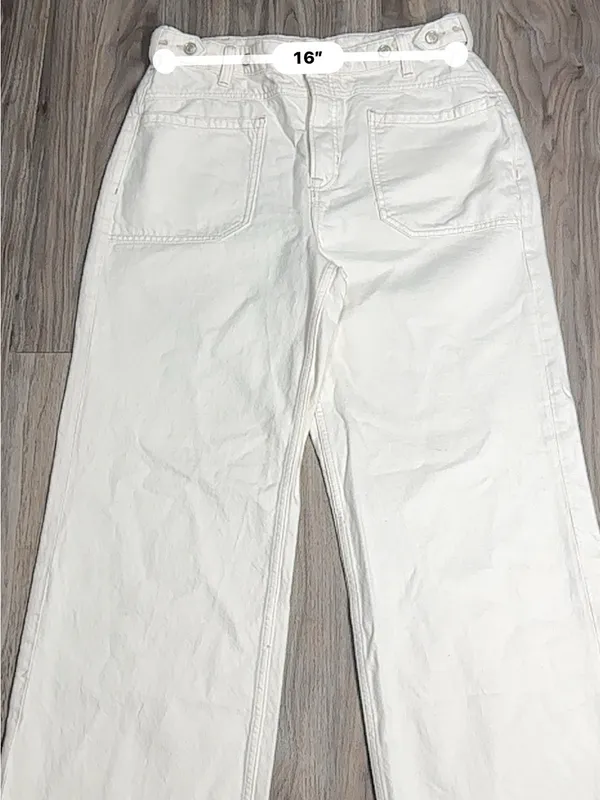Free People We The Free Palmer Jeans Eggshell – Size 30. - Image 5