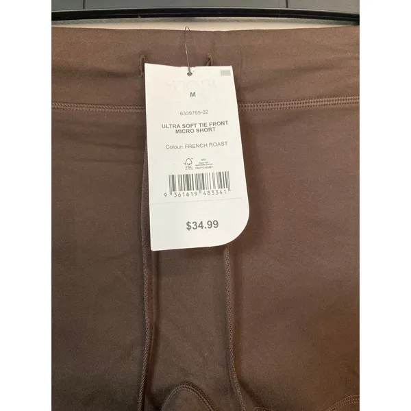 New Cotton On Body Ultra Soft Tie Front Micro Shorts Size Med - Image 2