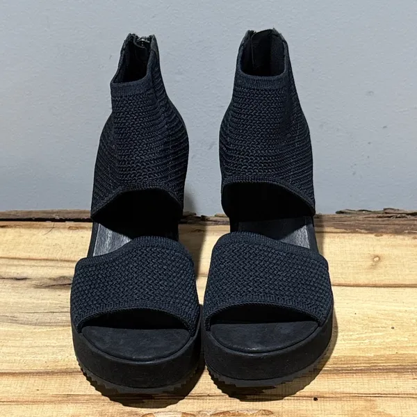 *New* Eileen Fisher Women'S Leto Wedge Sandal,‎ Black, 5.5 B101 - Image 10
