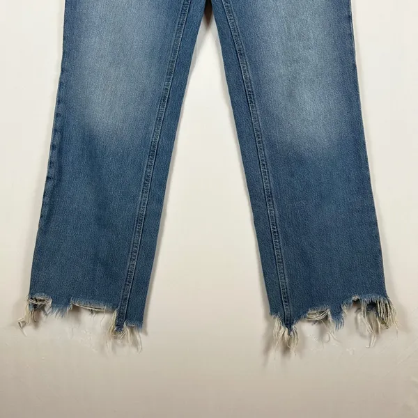We The Free Maggie Button Fly Denim‎ Cropped Jeans Womens Size 25 Frayed Hem - Image 11