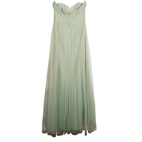 Jenny Yoo Annabelle Strapless Tulle Gown Maxi Dress Size 4 Green Wedding Formal - Image 3
