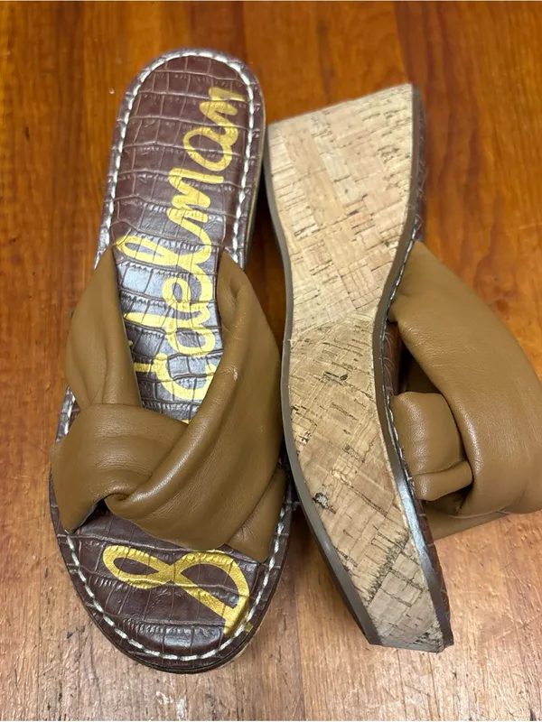 Sam Edelman Knotted Slide Sandals in Tan - Image 2