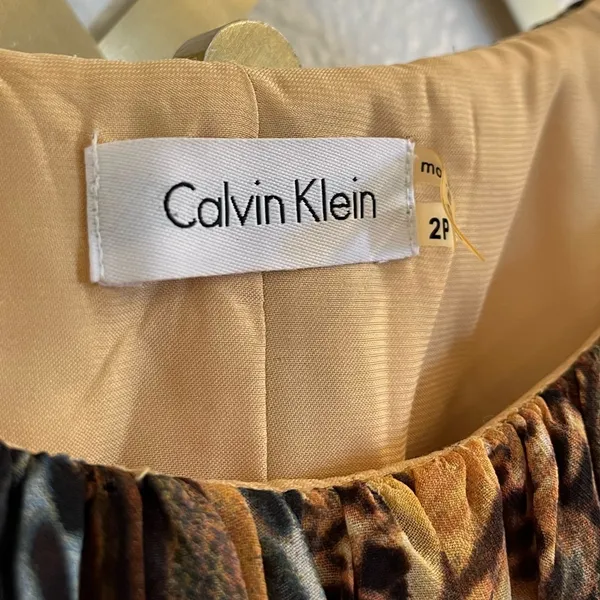 Calvin Klein Mixed Animal Print Belted Dress 2P - Image 4
